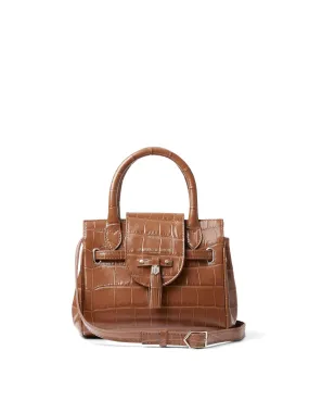 Mini Windsor Handbag - Tan Croc