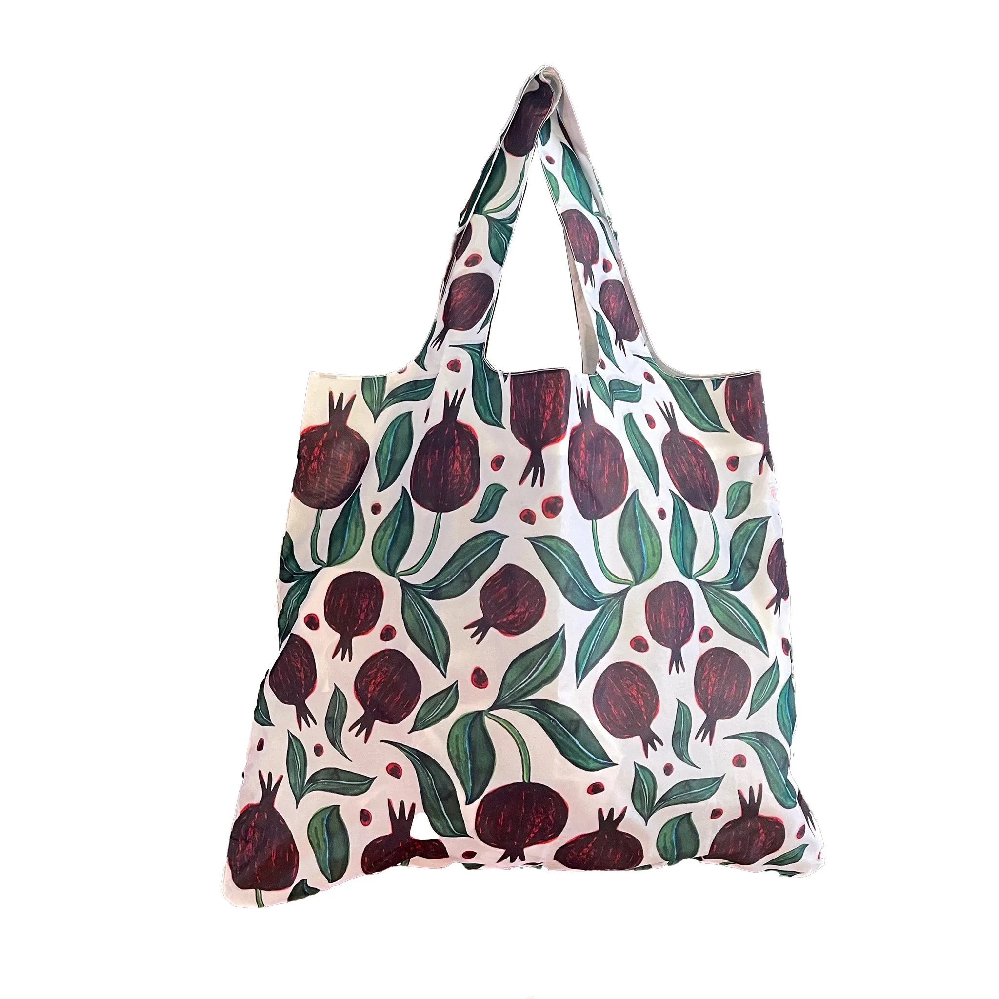 New! Moody Pomegranates Recycled Poly Shopping Bag