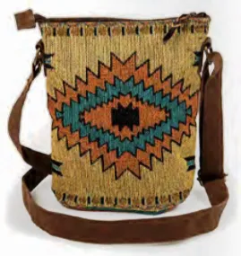 "Diamond Arrow" Woven Crossbody Bag