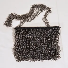 SOLD Chainmail Shoulder Bag, Small Goth Grunge Metal Purse