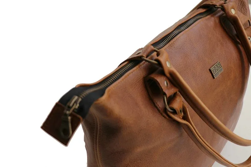 Tan Leather Goods - Daisy Leather Handbag | Pecan