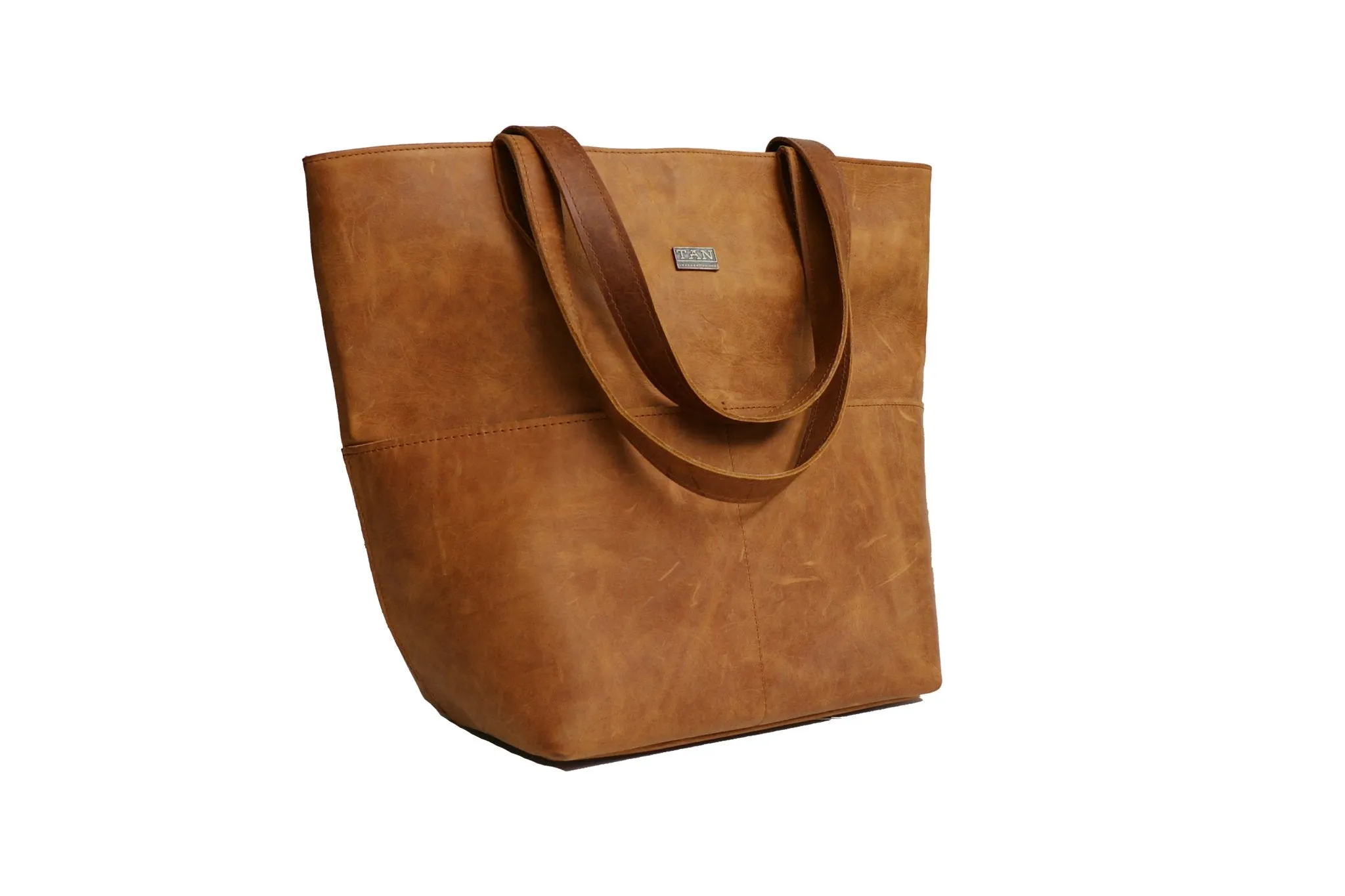 Tan Leather Goods - Emma Leather Handbag | Toffee