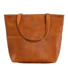 Tan Leather Goods - Emma Leather Handbag | Toffee