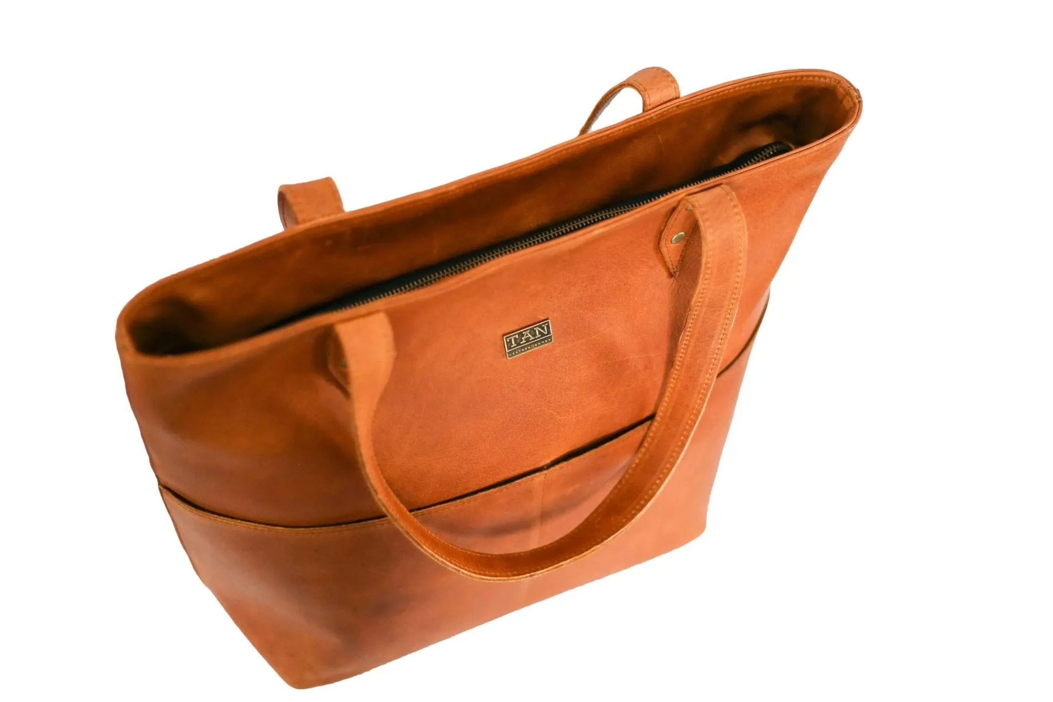 Tan Leather Goods - Emma Leather Handbag | Toffee