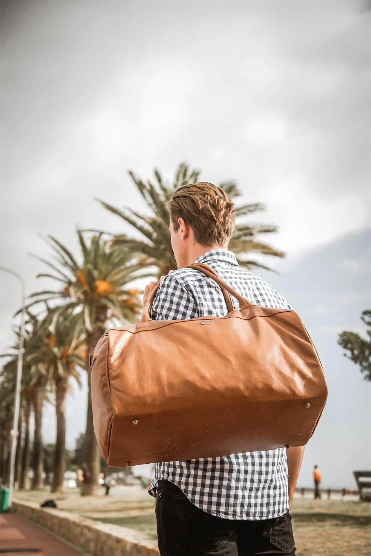 Tan Leather Goods - Jackson Leather Duffel Bag | Pecan