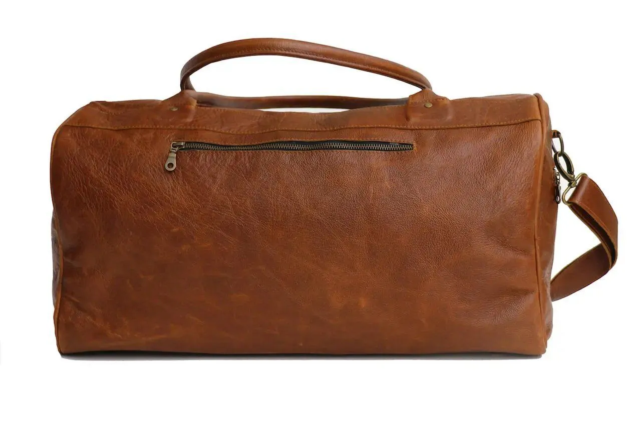 Tan Leather Goods - Jackson Leather Duffel Bag | Pecan