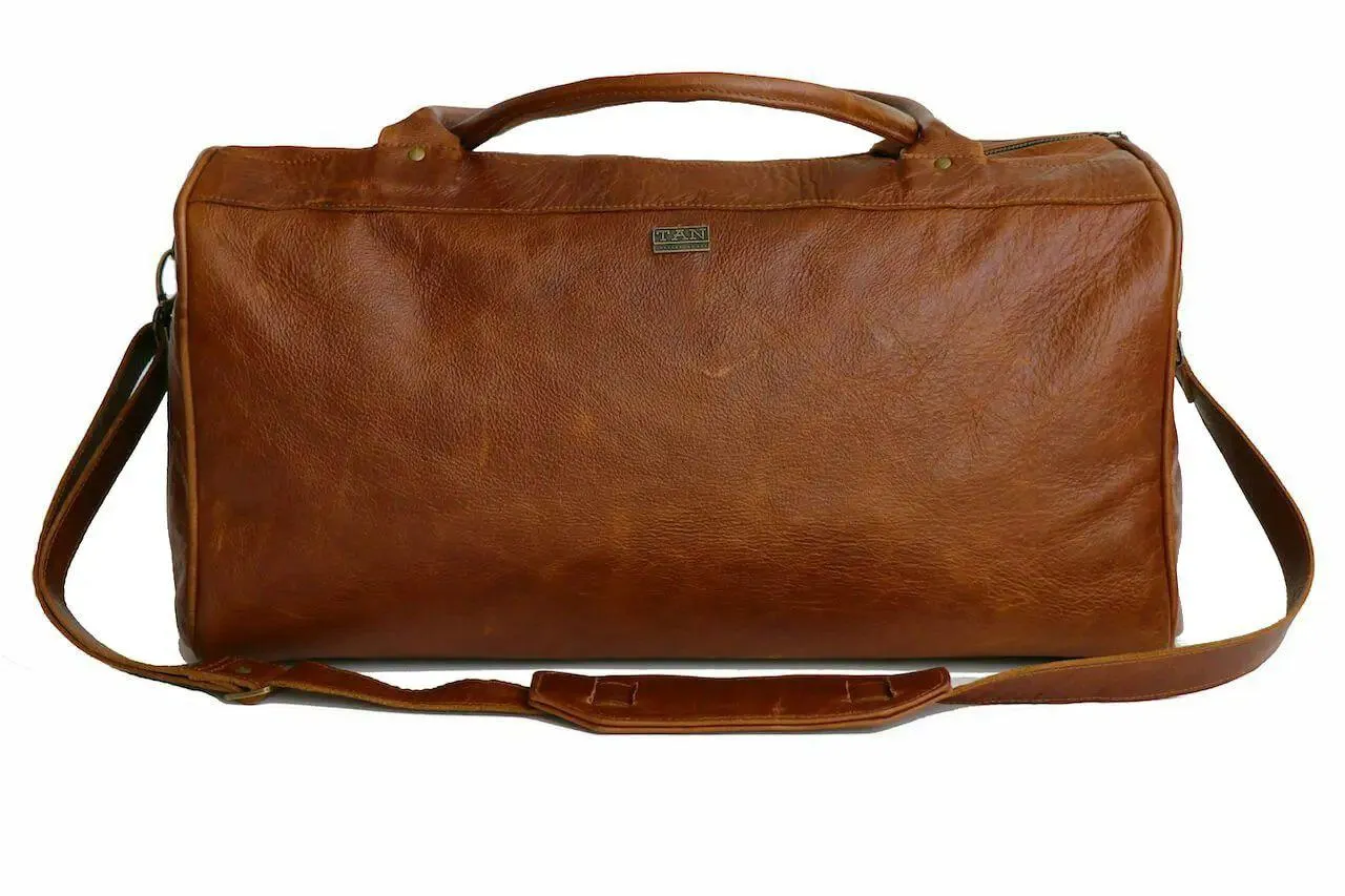 Tan Leather Goods - Jackson Leather Duffel Bag | Pecan