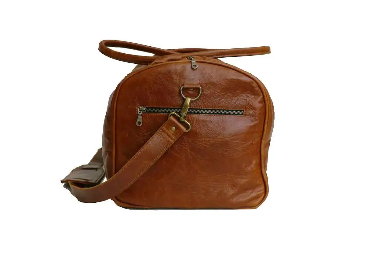 Tan Leather Goods - Jackson Leather Duffel Bag | Pecan