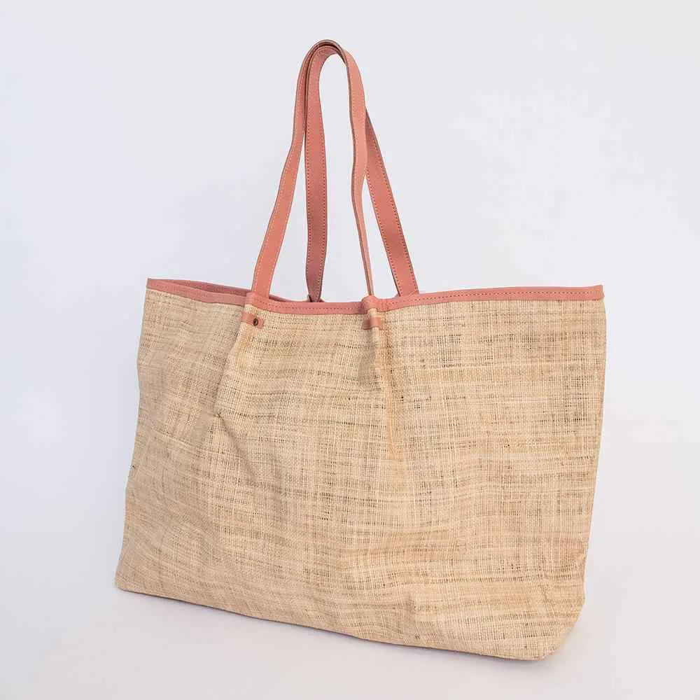 Thandana Megan Weave & Leather Beach Bag