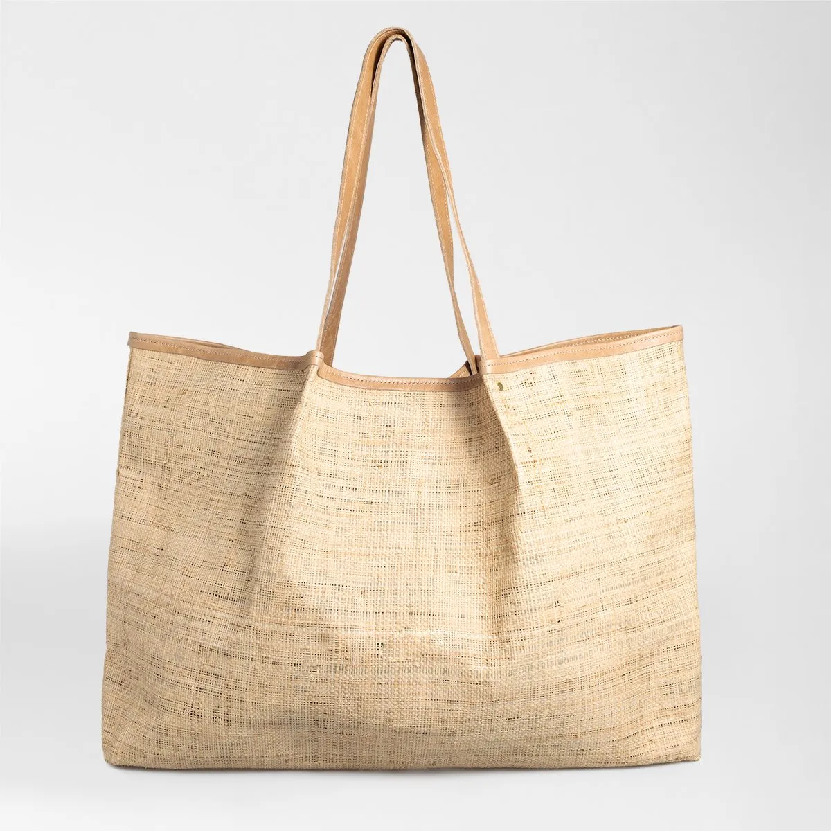 Thandana Megan Weave & Leather Beach Bag