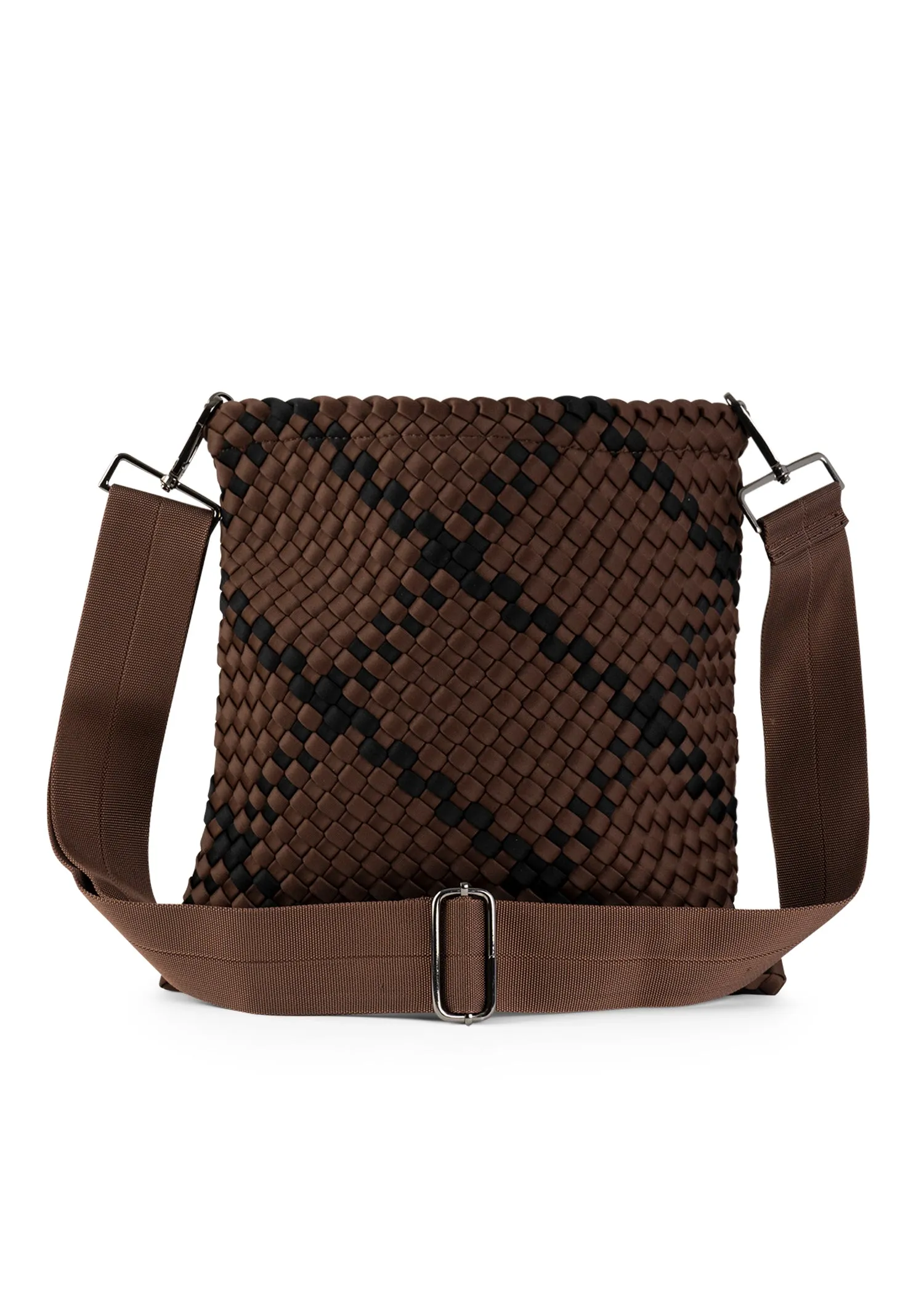 Val Espresso Convertible Woven Crossbody