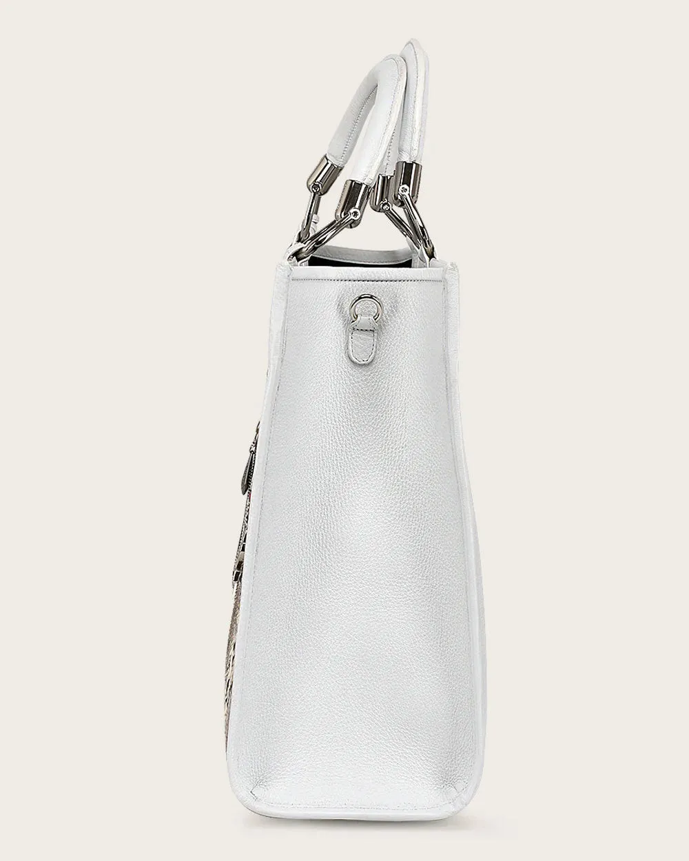 White tote handbag