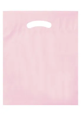 Wholesale Fold Over Reinforced Die Cut Bag Awareness Pink - 12DC1215R